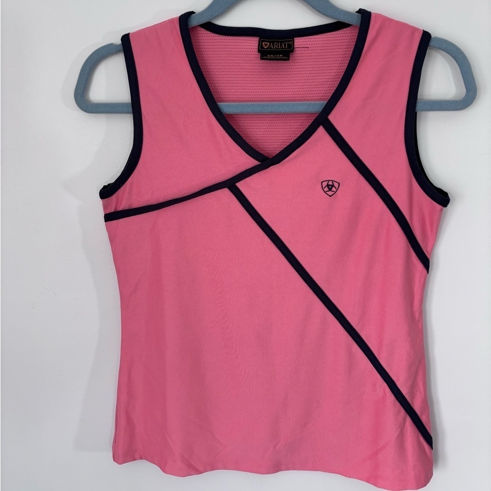 Aristide Tank Top Salmon /Blue Pullover Comfort Sleeveless Performance Size XS